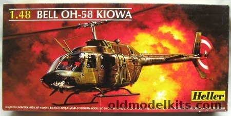 Heller 1/48 Bell OH-58 Kiowa (Jet Ranger), 80482 plastic model kit